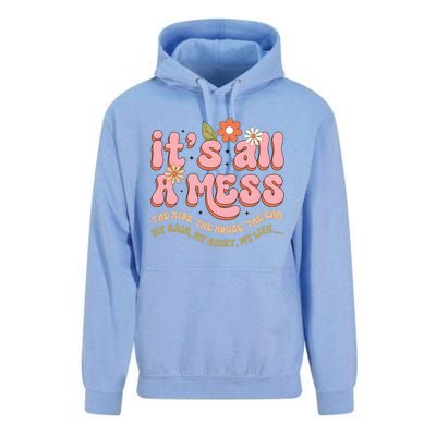 ItS All A Mess MotherS Day Hot Mess Mom Unisex Surf Hoodie