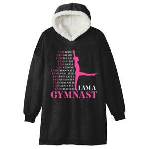 I Am A Gymnast Gymnastics Retro Sports Hooded Wearable Blanket