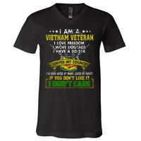 I Am A Vietnam Veteran I Served My Country V-Neck T-Shirt