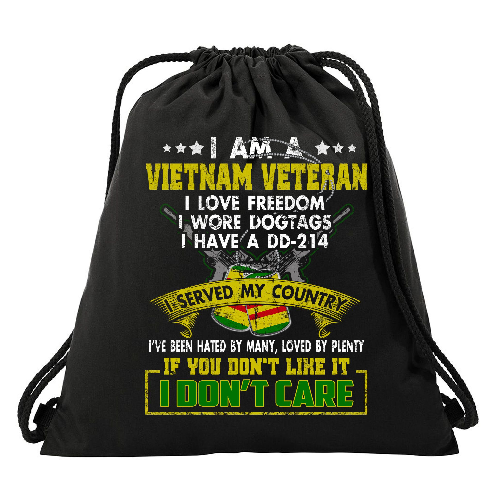 I Am A Vietnam Veteran I Served My Country Drawstring Bag