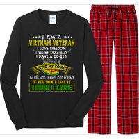 I Am A Vietnam Veteran I Served My Country Long Sleeve Pajama Set