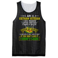 I Am A Vietnam Veteran I Served My Country Mesh Reversible Basketball Jersey Tank