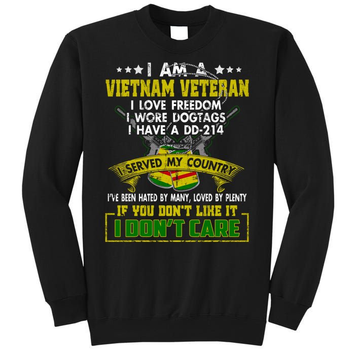 I Am A Vietnam Veteran I Served My Country Tall Sweatshirt