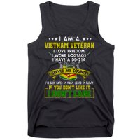 I Am A Vietnam Veteran I Served My Country Tank Top