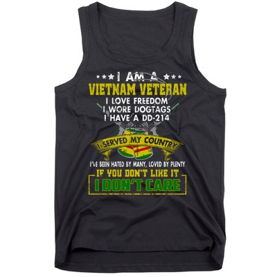 I Am A Vietnam Veteran I Served My Country Tank Top