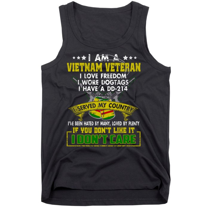 I Am A Vietnam Veteran I Served My Country Tank Top