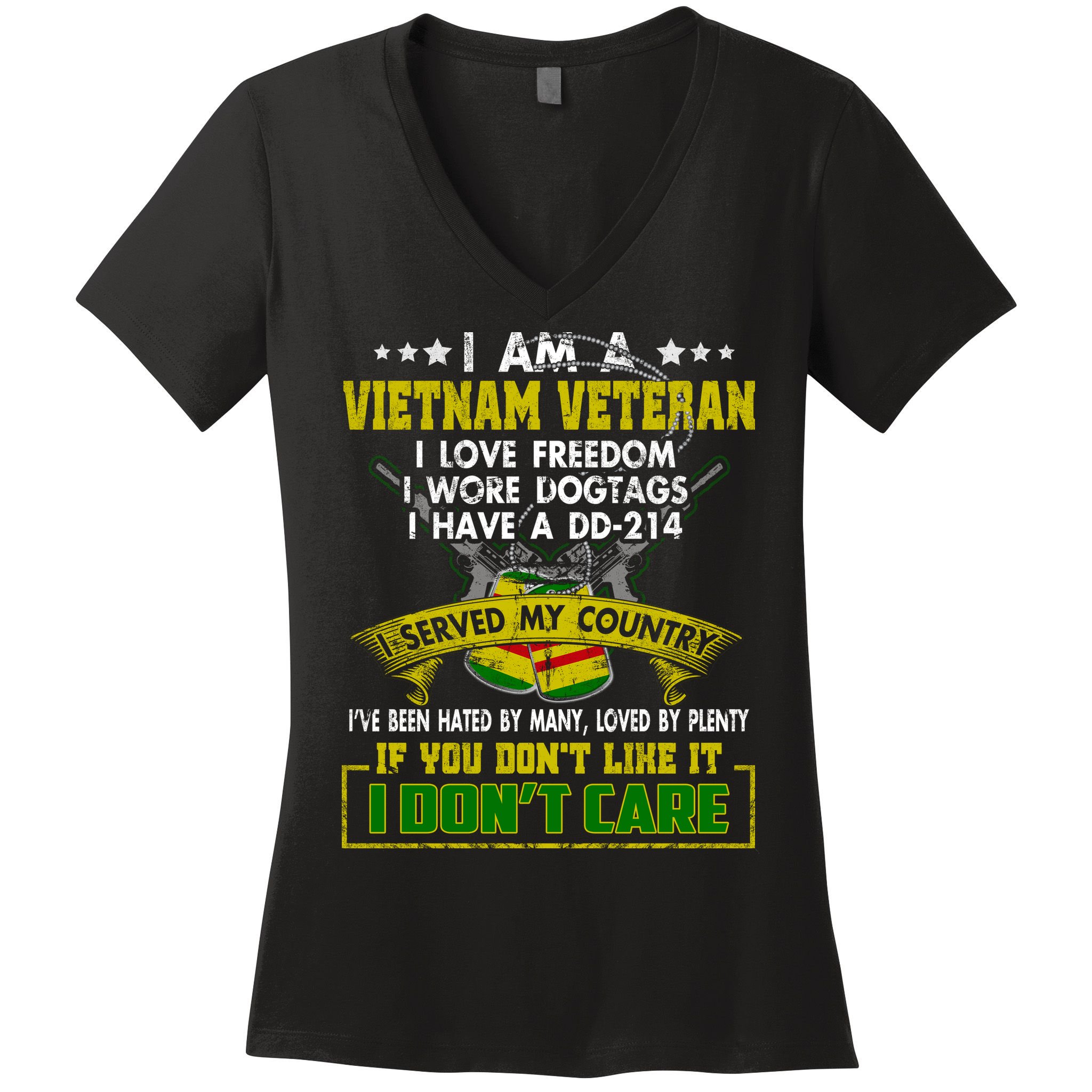 I Am A Vietnam Veteran I Served My Country Women's V-Neck T-Shirt