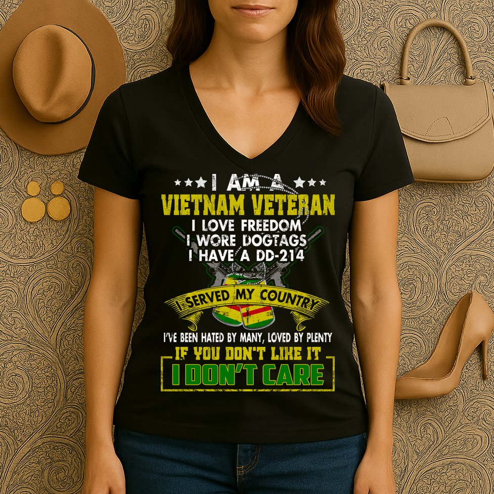 I Am A Vietnam Veteran I Served My Country Women's V-Neck T-Shirt