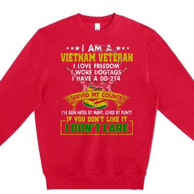 I Am A Vietnam Veteran I Served My Country Premium Crewneck Sweatshirt