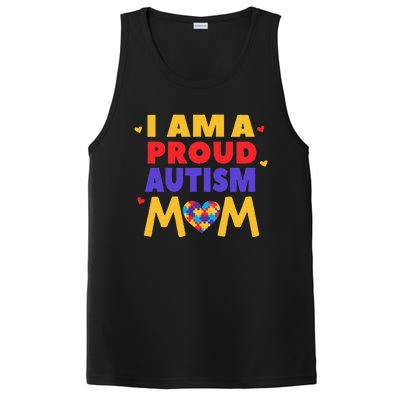 I Am A Proud Autism Mom Autistic Support Awareness PosiCharge Competitor Tank