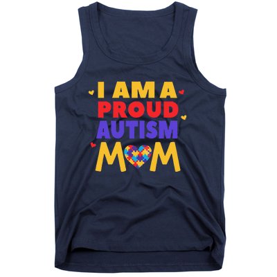 I Am A Proud Autism Mom Autistic Support Awareness Tank Top