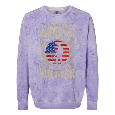 I Am A Soldier USA Veteran T Colorblast Crewneck Sweatshirt