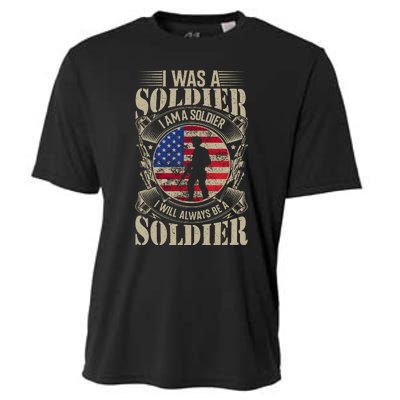 I Am A Soldier USA Veteran T Cooling Performance Crew T-Shirt