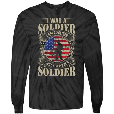 I Am A Soldier USA Veteran T Tie-Dye Long Sleeve Shirt