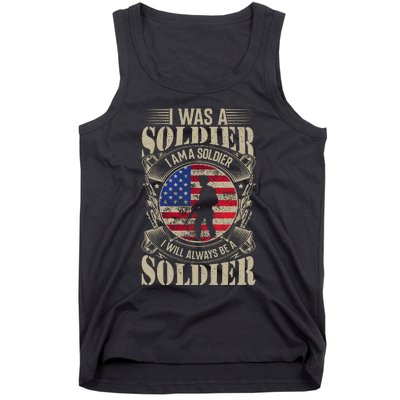 I Am A Soldier USA Veteran T Tank Top