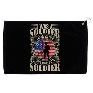 I Am A Soldier USA Veteran T Grommeted Golf Towel