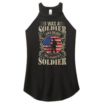 I Am A Soldier USA Veteran T Women’s Perfect Tri Rocker Tank