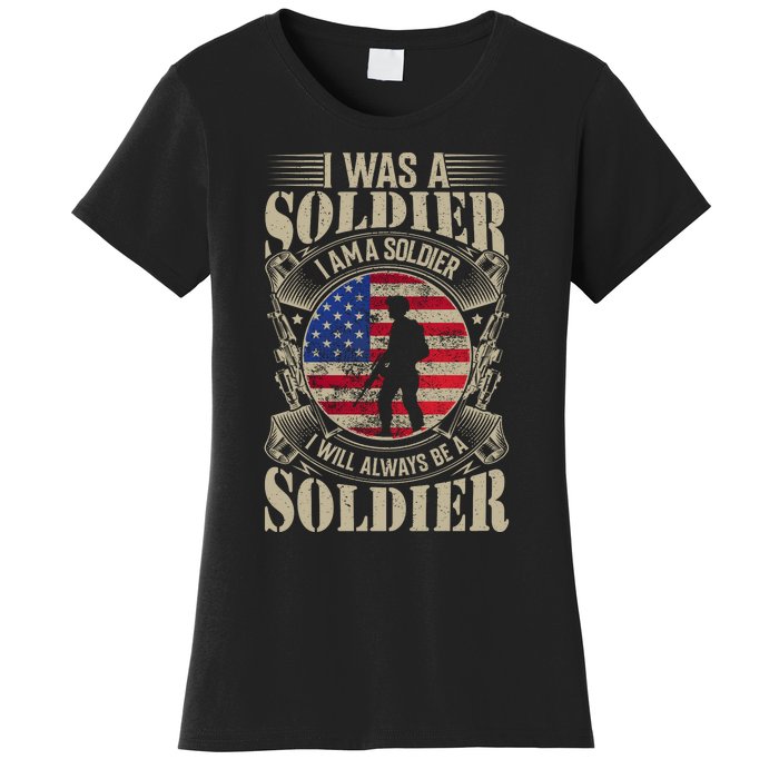 I Am A Soldier USA Veteran T Women's T-Shirt