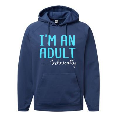 Im An Adult Technically Performance Fleece Hoodie