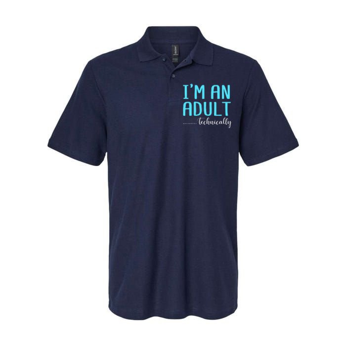 Im An Adult Technically Softstyle Adult Sport Polo