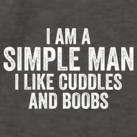 I Am A Simple Man I Like Cuddles And Boobs Funny Sarcasm Vector Backpack