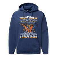 I Am A Grumpy Old Veteran I Served I Sacrificed Performance Fleece Hoodie