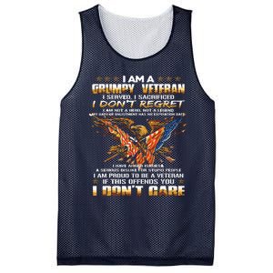 I Am A Grumpy Old Veteran I Served I Sacrificed Mesh Reversible Basketball Jersey Tank