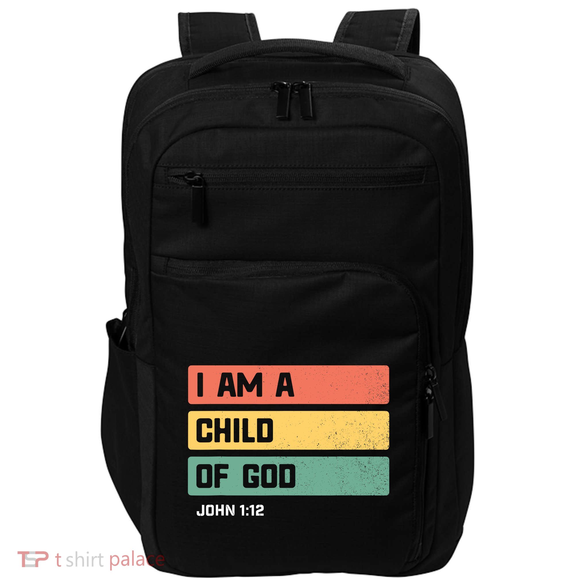 I Am A Child Of God Christian Bible Verse John 1:12 Impact Tech Backpack