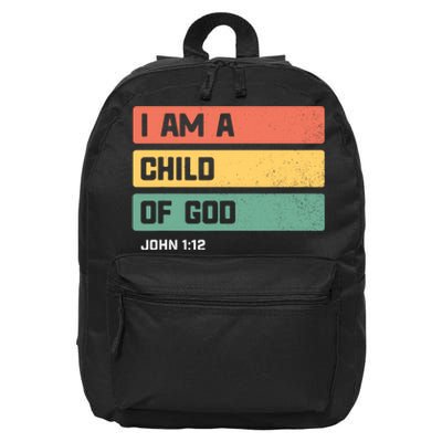 I Am A Child Of God Christian Bible Verse John 1:12 16 in Basic Backpack