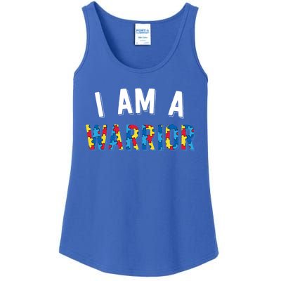 I Am A Warrior Autism Family Gift Puzzle Autism Awareness Gift Ladies Essential Tank