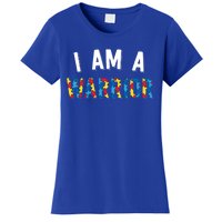 I Am A Warrior Autism Family Gift Puzzle Autism Awareness Gift Women's T-Shirt