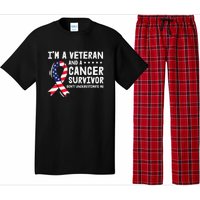 I Am A Veteran And A Cancer Survivor Ribbon Pajama Set