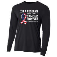 I Am A Veteran And A Cancer Survivor Ribbon Cooling Performance Long Sleeve Crew