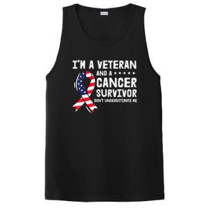 I Am A Veteran And A Cancer Survivor Ribbon PosiCharge Competitor Tank