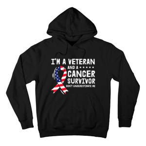 I Am A Veteran And A Cancer Survivor Ribbon Tall Hoodie