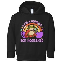 I Am A Conduit For Nonsense Funny Frog Knight Toddler Hoodie