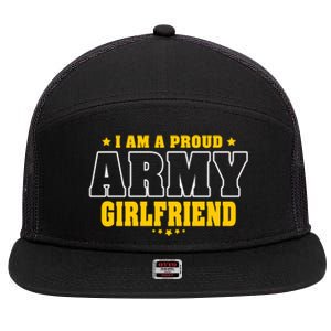 I Am A Proud Army Friend Patriotic Pride Military Couple Gift 7 Panel Mesh Trucker Snapback Hat