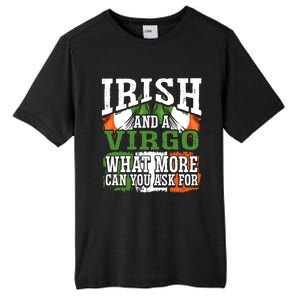 Irish And A Virgo Funny Flag Zodiac Facts Birthday Gift Tall Fusion ChromaSoft Performance T-Shirt