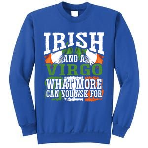 Irish And A Virgo Funny Flag Zodiac Facts Birthday Gift Sweatshirt