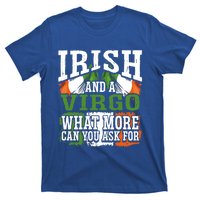 Irish And A Virgo Funny Flag Zodiac Facts Birthday Gift T-Shirt