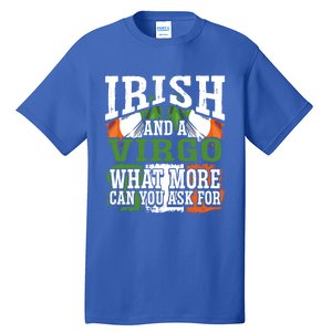 Irish And A Virgo Funny Flag Zodiac Facts Birthday Gift Tall T-Shirt