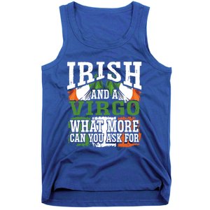 Irish And A Virgo Funny Flag Zodiac Facts Birthday Gift Tank Top