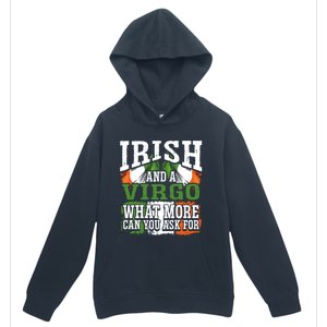 Irish And A Virgo Funny Flag Zodiac Facts Birthday Gift Urban Pullover Hoodie