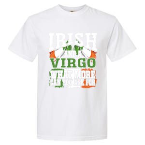 Irish And A Virgo Funny Flag Zodiac Facts Birthday Gift Garment-Dyed Heavyweight T-Shirt