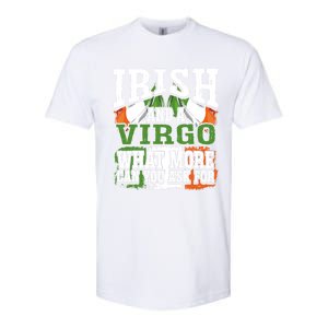 Irish And A Virgo Funny Flag Zodiac Facts Birthday Gift Softstyle CVC T-Shirt