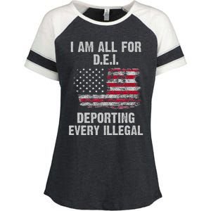 I Am All For Dei Deporting Every Illegal Enza Ladies Jersey Colorblock Tee