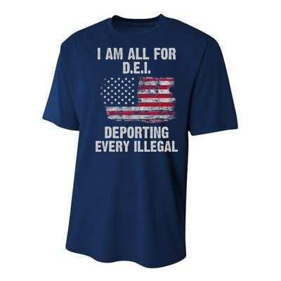 I Am All For Dei Deporting Every Illegal Youth Performance Sprint T-Shirt