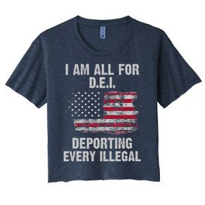 I Am All For Dei Deporting Every Illegal Women's Crop Top Tee