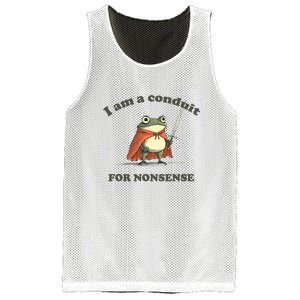 I Am A Conduit For Nonsense Funny Frog Mesh Reversible Basketball Jersey Tank