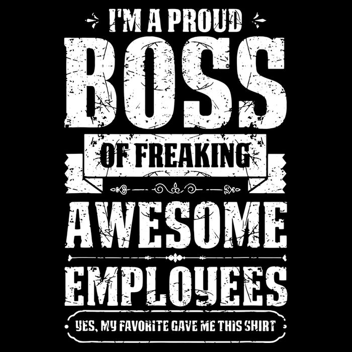I Am A Proud Boss Of Freaking Awesome Employees Stripe Pom Pom Beanie
